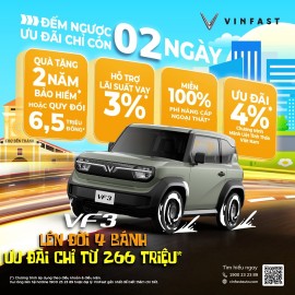 Đếm ngược ưu đãi VF3 đặc biệt chỉ còn 02 ngày